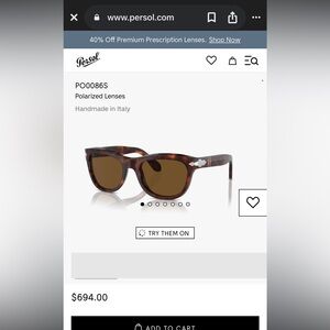 Persol Tortoise Sunglasses with Polarized Lenses